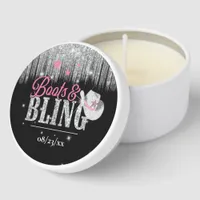 Boots 'n Bling Disco Bachelorette ID925 Mini Candle Favors