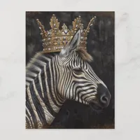 Zebra in a Gold Crown Postcard