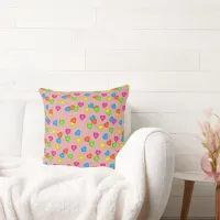 Gradient Hearts Throw Pillow