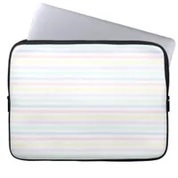 Vintage Pastel Candy Stripes Laptop Sleeve