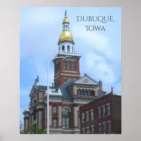 Dubuque, Iowa Court House Poster