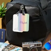 Personalized Pastel Rainbow  Luggage Tag