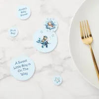 Sweet Little Boy on the Way Baby Shower Confetti