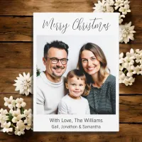 Merry Christmas | Personalized Family Picture Holiday Card