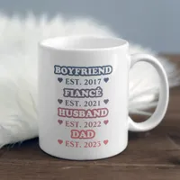 Minimalist First Time Dad Gift From Wife Coffee Mug