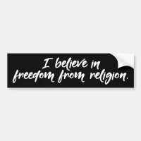 Freedom from Religion, Atheist Bumper Sticker