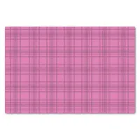 Elegant Cute Pink Tartan Plaid Pattern Tissue Paper