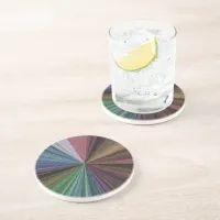 Circular Gradient Earthy Rainbow Coaster