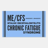 ME/CFS Chronic Fatigue  Syndrome Awareness Rectangular Sticker