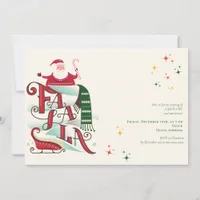 Christmas Karaoke Santa Kids Church Carols Service Invitation