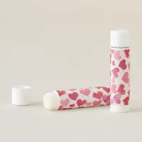 Cute Pretty Modern Trendy Pattern Love Hearts Lip Balm