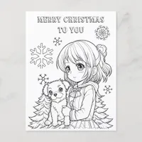 Color Me Christmas Card for Kids