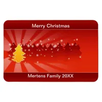 Christmas Trees Shades Yellow Red Holiday Flexible Magnet