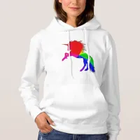 Proud Unicorn of Colorful Stain Glass Design Hoodie