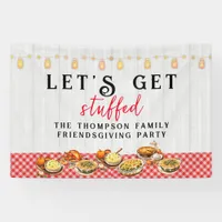 Turkey Day Thankful Family Friendsgiving Dinner Banner