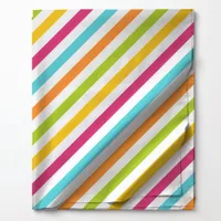 Bright Diagonal Rainbow Stripes Pattern Fabric