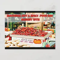 National Hot and Spicy Food Day Holidays Postcard