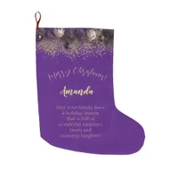 Christmas decorations in points personalized large christmas stocking