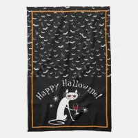 Happy Hallowine! Halloween Wine Pun Kitchen Towel