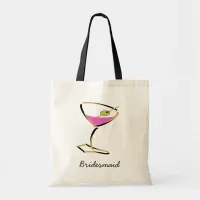 fun martini gold tote bag