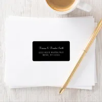  Black Wedding RSVP Label