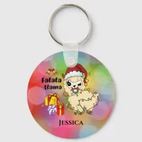 Christmas Llama Keychain