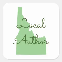 Custom Colors Idaho Local Author Square Sticker