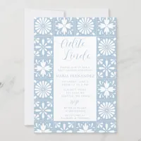 Mexican Talavera Blue Cielito Lindo Baby Shower Invitation