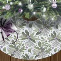 Purple Green Pattern#17 ID1009 Brushed Polyester Tree Skirt