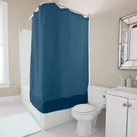 Mosaic Solid Blue Textured Pattern Shower Curtain