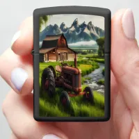 Mountain Farm Tractor Zippo Lighter