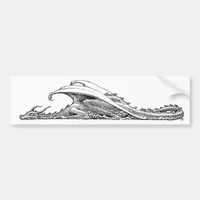 Sleeping Dragon Bumper Sticker