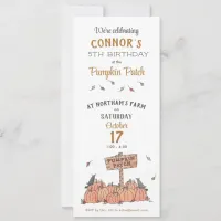 Pumpkin Patch Birthday Invitation