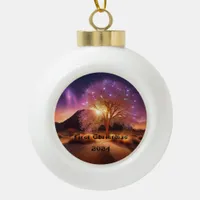 First Christmas 2024 Ceramic Ball Christmas Ornament