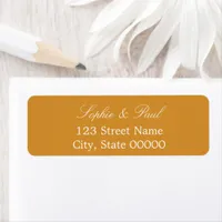 Elegant Golden Orange Return Address Label