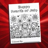 Happy Fourth of July | Coloring Page