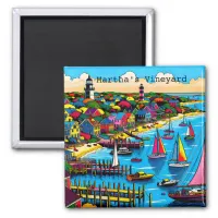 Martha's Vineyard | Colorful Abstract Art Magnet