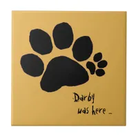 Tile - Polydactyl Paw Print (ver. 2)