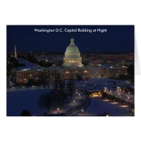 Washington D.C. Capitol Building in Winter Night