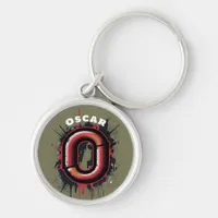 Customizable Urban Spray Paint Monogram "O" Keychain