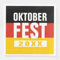 Oktoberfest Octoberfest German Flag Paper Dinner Napkins