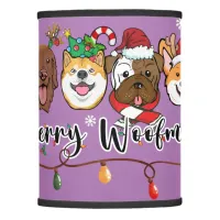 Merry Woofmas Typography Lamp