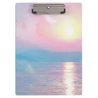 Magical landscape in pink sunset   clipboard