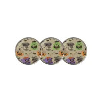 Halloween Vintage Pattern Golf Ball Marker