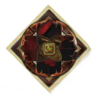 Autumn Elegance: The Floral Medallion Bandana