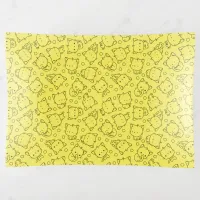 Cute Kittens and polka dots Black & Yellow Trinket Tray