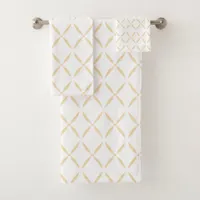 Modern Minimalist Simple Geometric Pattern Bath Towel Set