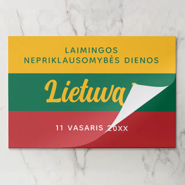 Lithuania Independence Day National Flag Paper Pad