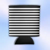 Simple Black and White Stripes | Can Cooler