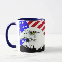 Bald Eagle and American Flag Mug